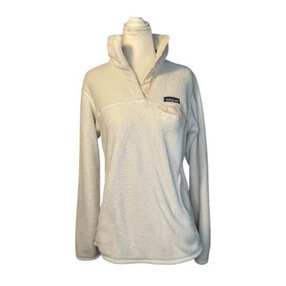 Patagonia Re-Tool Half-Snap Pullover Fleece Jacket Raw Linen‎ White X-Dye M